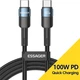 Дата кабель USB-C to USB-C 1.0m 100W blue Essager (EXCTT1-XC03) - изображение 1