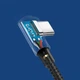 Дата кабель USB 2.0 AM to USB-C 2.0m 3A 90° corner US176 black Ugreen (20857) - зображення 3