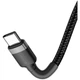 Дата кабель USB-C to USB-C 2.0m USB 3.1 3A grey-black Baseus (CATKLF-HG1) - изображение 2