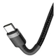 Дата кабель USB-C to USB-C 2.0m USB 3.1 3A grey-black Baseus (CATKLF-HG1) - изображение 5