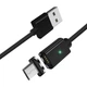 Дата кабель USB 2.0 AM to Micro 5P 1.0m Magnetic black Essager (EXCCXM-ML01) - зображення 1