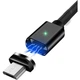 Дата кабель USB 2.0 AM to Micro 5P 1.0m Magnetic black Essager (EXCCXM-ML01) - зображення 2