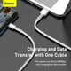 Дата кабель USB 3.1 AM to USB-C 2.0m 6.0A 66W Cafule Series Metal White Baseus (CAKF000202) - изображение 10