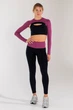 Бесшовный женский топ с акцентным вырезом Giulia FLEX TOP ENERGY XXS/XS Black, спортивный топ из микрофибры - изображение 5