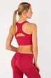 Бесшовный женский топ с акцентным вырезом Giulia FLEX TOP ENERGY L/XL Bordo-winterberry, спортивный топ из микрофибры - изображение 3