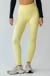Женские бесшовные леггинсы в рубчик с моделирующим швом Giulia FLEXING LEGGINGS POWER XXS/XS Yellow-lemon grass, лосины с эффектом push up, из микрофибры - изображение 2