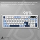 Клавіатура бездротова Ajazz AF98 Plus Glacier Blue (AF98-PLUS-GB) - зображення 8