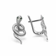 Сережки срібні Змія з фіанітами Silver Style (24054.10 sku:2300103915545) - зображення 2