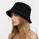 Женская панамка теплая из натуральной шерсти JUGO Bucket Hat Boucle Черный, L/57-58 - изображение 2
