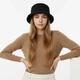 Женская панамка теплая из натуральной шерсти JUGO Bucket Hat Boucle Черный, L/57-58 - изображение 4
