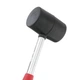 Киянка резиновая, 450 г, 60 мм, черная резина, металлическая ручка INTERTOOL HT-0231 - изображение 3