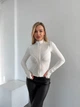 Жіноча еластична кофта на блискавці Uaclothes 48 Молочний (like36439-168651367) - изображение 2