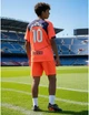 Підліткова футбольна форма FC Barcelona Lamine Yamal №10 персикова (новий сезон) – комплект 26(140-145см) - зображення 2