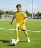 Футбольна форма збірної України жовта новий дизайн 2026 — комплект футболка + шорти 30(150-160 см) - зображення 6