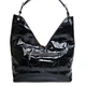 Сумка-мешок натуральная лакированная кожа Velina Fabbiano черный S98380 black - изображение 4