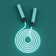 Скакалка светодиодная 2.8 м светящаяся для детей и взрослых с LED-подсветкой для занятий спортом голубая - изображение 2