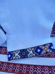 Вишиванка чоловіча "Квітковий орнамент синьо-золотий" 46 - зображення 2