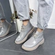 Женские кожаные ботинки низкие ITstyle Серые 37 24.3 см (7001/ХЗ) - изображение 6