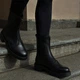 Жіночі черевики шкіряні високі ITstyle Чорні 39 23 см (7077) - зображення 2