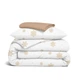 Дитячий комплект постільної білизни Cosas SNOWFLAKES GOLD Фланель 110х140 (4822052477205) - зображення 1