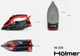 Утюг HIC-2538, Black/Red, 2500W Holmer (2000003322923) - изображение 5