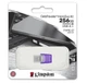 Флеш накопичувач USB 256Gb DataTraveler microDuo 3C, Purple Kingston 000333648 - зображення 3