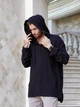 Пляжная мужская туника рубашка черная штапель S - изображение 1
