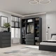 Шкаф распашной комбинированый №1 Light 1600x500x2200 Графит серый (GALTK017000000) - изображение 4