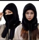 Ушанка, капор,капюшон, балаклава, ветрозащитная шапка из мягкого флиса Lider 54-62 черная - изображение 2