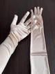Довгі атласні рукавички honey fashion accessories s/m/l бежеві (30к048) - зображення 4