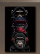 Картина на подарунок три горили - Gangster Monkey - 100х150 см - изображение 1
