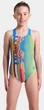 Купальник для девочек Arena Palette Swimsuit Swim Pro Back 164 см Салатовый, голубой (007918-608-164) - изображение 5