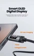Кабель 1м 240W Toocki Type-C-Type-C PD LED дисплей Быстрая зарядка индикатор Macbook Apple iPhone Samsung - изображение 7