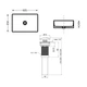 Раковина накладна Qtap Tern 610x350x135 мм, Stone grey, прямокутна, з донним клапаном QTTER188SG49789 - изображение 2