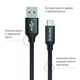 Кабель USB Type-C ColorWay CW-CBUC003-BK 2,1А 1м чорний - изображение 3