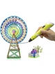 3D-ручка с экраном 3D Pen Желтый с разноцветным Эко Пластиком 49 метров с Трафаретами - изображение 4