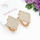 Сережки Xuping Jewelry довжина 1.5см ширина 1.5см медичне золото позолота 18К с1499 - зображення 1