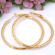 Сережки кільця Xuping Jewelry діаметр 4.5см медичне золото позолота 18К с508 - зображення 1