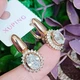Серьги Xuping Jewelry длина 2.5см ширина 1.2см медицинское золото позолота 18К с1575 - изображение 4
