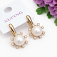 Серьги Xuping Jewelry длина 1.9см ширина 1.2см медицинское золото позолота 18К с1515 - изображение 1