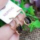 Серьги Xuping Jewelry длина 1.9см ширина 9мм медицинское золото позолота 18К цирконий с1398 - изображение 3