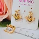 Сережки бджілки дитячі Xuping Jewelry довжина 1.6см медичне золото позолота 18К с1455 - зображення 4