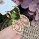 Серьги Xuping Jewelry длина 4.8см ширина 1см медицинское золото позолота 18К с1638 - изображение 4