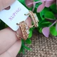 Сережки Xuping Jewelry довжина 1.6см ширина 1.4см медичне золото позолота 18К с1414 - зображення 3