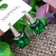 Серьги Xuping Jewelry длина 1.9см ширина 9мм медицинское золото позолота 18К с1401 - изображение 3