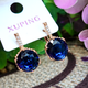 Серьги Xuping Jewelry длина 1.9см ширина 1см медицинское золото позолота 18К с1325 - изображение 2