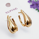 Серьги Xuping Jewelry длина 2см ширина 1см медицинское золото позолота 18К с1640 - изображение 1