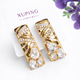 Сережки Xuping Jewelry довжина 2.1см ширина 8мм медичне золото позолота 18К с1561 - зображення 1