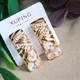 Сережки Xuping Jewelry довжина 2.1см ширина 8мм медичне золото позолота 18К с1561 - зображення 2
