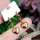 Серьги Xuping Jewelry сердечки длина 2.6см ширина 1см медицинское золото позолота 18К с1660 - изображение 2